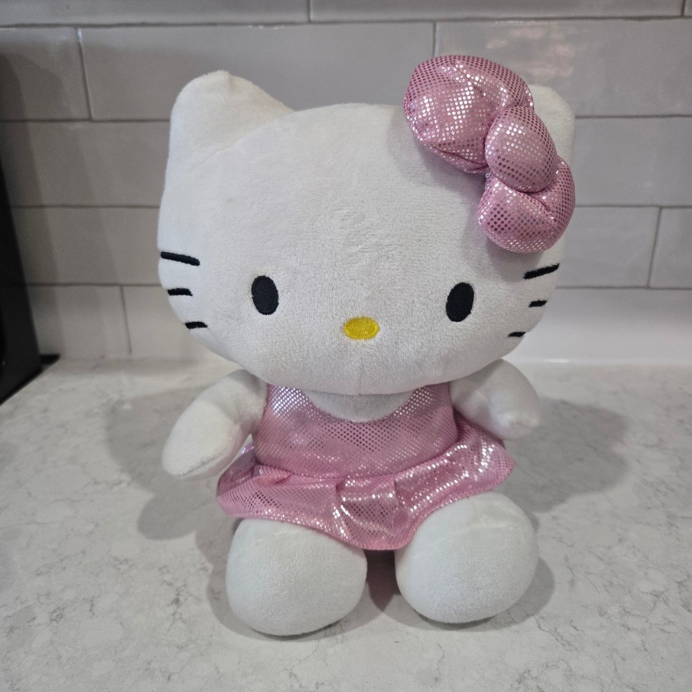 Hello Kitty Plush Coin Bank Starpoint FAB Pink Metallic Dress Sanrio Piggy Bank